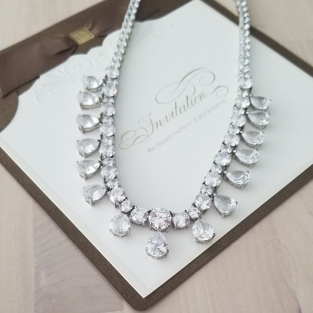 Royal Gorgeous Cubic Zirconia Bridal Jewel…